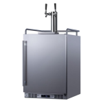 Summit Commercial Outdoor Rated Double Tap Wine Dispenser / Kegerator w/ Shelves - SBC682WKDTWIN - Image 3