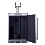 Summit Commercial Outdoor Rated Double Tap Wine Dispenser / Kegerator w/ Shelves - SBC682WKDTWIN - Image 4