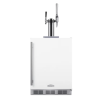 Summit 24-Inch ADA Compliant Outdoor Rated Double Tap Cold Brew Nitro & Flat Coffee Dispenser / Kegerator - SBC58WHBIADACMTWIN