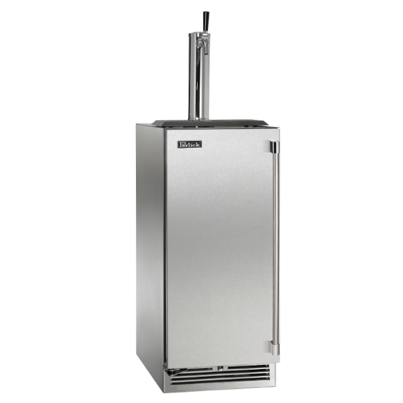 duttpack-40930 Perlick 15-Inch Signature Series Stainless Steel Outdoor Beverage Dispenser w/ Door Lock - Left Hinged - HP15TO-4-1LL-1 - Image 1