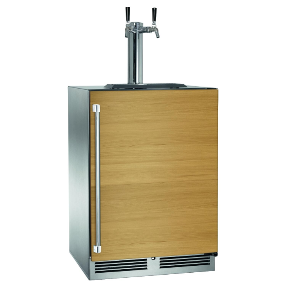 duttpack-40931 Perlick 24-Inch C-Series Two Tap Stainless Steel Panel Ready Outdoor Beverage Dispenser - Right Hinged - HC24TO-4-2R-2 - Image 1