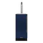 True 15 Inch Left Hinge Outdoor Single Tap Beverage Dispenser - Cobalt w/ Pewter Handle - TUR-15BD-L-OP-C~DSK-078-H05