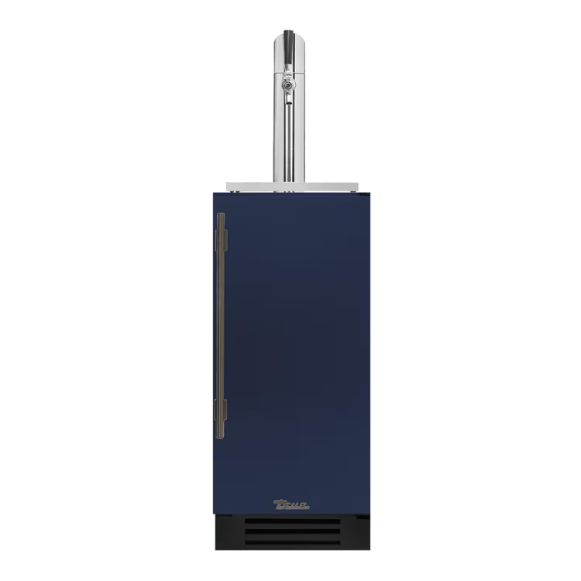 duttpack-40967 True 15 Inch Right Hinge Outdoor Single Tap Beverage Dispenser - Cobalt w/ Pewter Handle - TUR-15BD-R-OP-C~DSK-078-H05 - Image 1