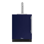 True 24 Inch Left Hinge Outdoor Single Tap Beverage Dispenser - Cobalt w/ Stainless Handle - TUR-24BD-L-OP-C~DSK-078-H04