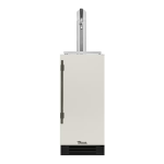 True 15 Inch Right Hinge Outdoor Single Tap Beverage Dispenser - Matte White w/ Pewter Handle - TUR-15BD-R-OP-C~DSK-030-H05
