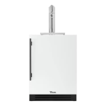 True 24 Inch Right Hinge Outdoor Single Tap Beverage Dispenser - Matte White w/ Pewter Handle - TUR-24BD-R-OP-C~DSK-030-H05