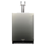 Kalamazoo Signature 24 Inch Refrigerated Keg Tapper - Left Hinge - Lock - 2 Tap - Marine-Grade - K-HP24TO-4-1LL-2-M6