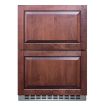 Summit 24-Inch 3.7 Cu. Ft. 2-Drawer All-Freezer, ADA Compliant - Custom Panel - ADFD243CSS