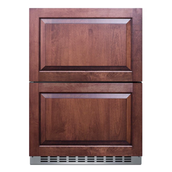 duttpack-41089 Summit 24-Inch 3.7 Cu. Ft. 2-Drawer All-Freezer, ADA Compliant - Custom Panel - ADFD243CSS - Image 1