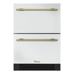 True 24 Inch 4.2 Cu. Ft. Outdoor Freezer Drawer - Matte White w/ Brass Handles - TUF-24D-OP-C~DSK-030-H01