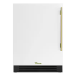 True 24 Inch 4.2 Cu. Ft. Left Hinge Outdoor Freezer - Matte White w/ Brass Handles - TUF-24-L-OP-C~DSK-030-H01