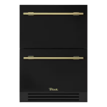 True 24 Inch 4.2 Cu. Ft. Outdoor Freezer Drawer - Matte Black w/ Brass Handles - TUF-24D-OP-C~DSK-027-H01