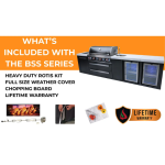 Mont Alpi Black Series 11 Ft Natural Gas Outdoor Kitchen Island w/ Side Burner & Beverage Center (Ships Propane w/ Conversion Kit) - Image 3