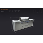 Mont Alpi Deluxe Series 8 Ft Propane Outdoor Kitchen Island w/ Side Burner - MAi805-D - Image 3