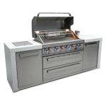 Mont Alpi Deluxe Series 8 Ft Propane Outdoor Kitchen Island w/ Side Burner - MAi805-D - Image 7