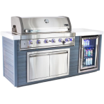 Mont Alpi Artwood Series 6.5 Ft Propane Outdoor Kitchen Island w/ 6-Burner Grill - MA805-AW - Image 9