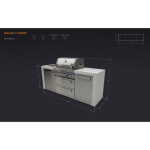 Mont Alpi Deluxe Series 7 Ft Propane Outdoor Kitchen Island w/ Side Burner - MAi400-D - Image 2