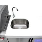 Mont Alpi Deluxe Series 10.5 Ft L-Shaped Propane Outdoor Kitchen Island w/ Side Burner & Beverage Center- MAi400-D90BEV - Image 7