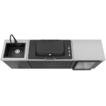 Everdure 9 Ft Outdoor Kitchen Island w/ Marine Grade Aluminum Cabinets in Black - Image 6