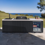 Everdure 9 Ft Outdoor Kitchen Island w/ Marine Grade Aluminum Cabinets in Black - Image 10