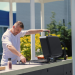 Everdure 9 Ft Outdoor Kitchen Island w/ Marine Grade Aluminum Cabinets in Black - Image 14