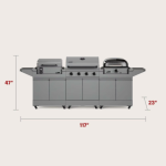 TYTUS Modular Grilling Collection 4-Burner Gas Grill, Pellet Smoker, and Pizza Oven w/ Cart - TDT-BUN-008 - Image 3