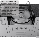 Sunstone Grills Hill Country 13 1/2 Ft Outdoor Kitchen Island w/ Propane Grill & Side Burner, Sink, Refrigerator, Door & Drawer - Image 6