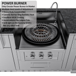 Sunstone Grills Hill Country 13 1/2 Ft Outdoor Kitchen Island w/ Propane Grill & Side Burner, Sink, Refrigerator, Door & Drawer - Image 7