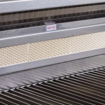 BBQGuys Signature 10 Ft Outdoor Kitchen Island w/ 40-in Blaze LTE+ Propane Grill, Sink & Double Trash Bin | Toffee w/ Nero Mist Granite - Image 12