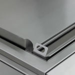 BBQGuys Signature 10 Ft Outdoor Kitchen Island w/ 32 Inch Propane Blaze LTE+ Grill & Griddle & Narrow Trash Bin | Alaska Gray w/ Black Granite - Image 13