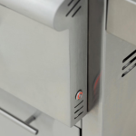 BBQGuys Signature 10 Ft Outdoor Kitchen Island w/ 32 Inch Propane Blaze LTE+ Grill & Griddle & Narrow Trash Bin | Alaska Gray w/ Black Granite - Image 14