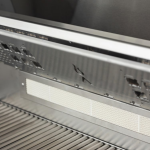 BBQGuys Signature 8 Ft Outdoor Kitchen Island w/ 32 Inch Propane Blaze LTE PRO Grill, Beverage Center & Narrow Trash Bin | Crystal White w/ White Granite - Image 5