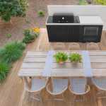 Everdure 6 1/2 Ft Outdoor Kitchen Island w/ Marine Grade Aluminum Cabinets  in Black - Image 3