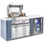 Mont Alpi Artwood Series 6.5 Ft Natural Gas Outdoor Kitchen Island w/ 4-Burner Grill (Ships Propane w/ Conversion Kit) - Image 5