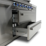 Mont Alpi Deluxe Series 9.5 Ft U-Shaped Natural Gas Outdoor Kitchen Island w/ Side Burner & Fridge (Ships Propane w/ Conversion Kit) - Image 8