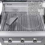 Sunstone Grills Magnolia 10 Ft Outdoor Kitchen Island w/ Propane Grill & Side Burner, Sink, Door & Drawer