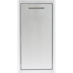 BBQGuys Signature 8 Ft Outdoor Kitchen Island w/ 32 Inch Propane Blaze LTE PRO Grill, Beverage Center & Narrow Trash Bin | Chai Cedar w/ White Granite - Image 9