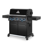 Broil King Baron 500 Pro Shadow 5 Burner Natural Gas Grill w/ Side Burner & Rotisserie Kit - Black - 675147