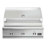 DCS Series 9 36-in 4 Burner Built-In Natural Gas Grill w/ Charcoal Smoker Box - BE1-36C-N