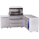 Mont Alpi Deluxe Series 7 Ft Propane Outdoor Kitchen Island w/ 44-in Grill, Side Burner, Fridge & Triple Drawer - MAi805-D90FCDR - Image 3