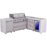 Mont Alpi Deluxe Series 7 Ft Propane Outdoor Kitchen Island w/ 44-in Grill, Side Burner, Fridge & Triple Drawer - MAi805-D90FCDR - Image 4