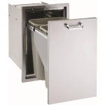 BBQGuys Signature 8ft Luxury Outdoor Kitchen w/ Lynx Professional 30-Inch Propane Grill & 30-Inch Asado - Silver Travertine Stone w/ Black Polished Granite - Image 2