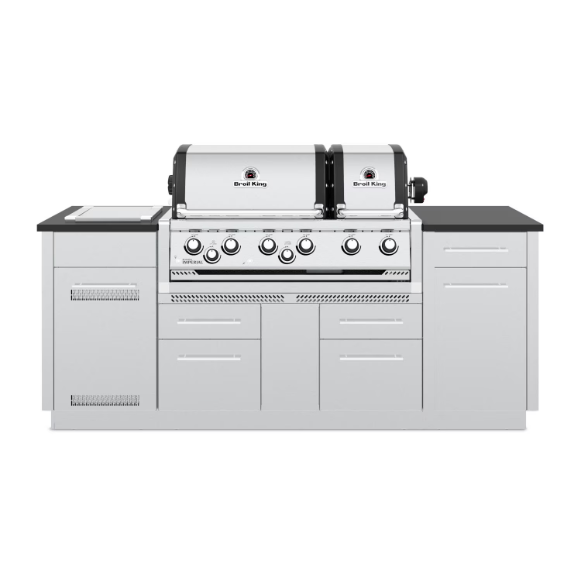 duttpack-42754 Broil King Imperial S 690i 6-Burner Propane Gas Grill Center With Rotisserie & Side Burner - Stainless Steel - 897844 - Image 1