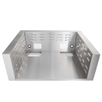 Coyote Key 6 Ft Outdoor Kitchen Island w/ SL-Series 30-in 2-Burner Built-In Natural Gas Grill, Insulated Jacket, Refrigerator & Access Door - Image 28