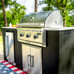 Coyote Key 6 Ft Outdoor Kitchen Island w/ SL-Series 30-in 2-Burner Built-In Natural Gas Grill, Insulated Jacket, Refrigerator & Access Door - Image 30