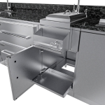 Sunstone Grills Galley 10 1/2 Ft Outdoor Kitchen Island w/ Sink, Door & Drawer - Image 14
