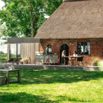 Burnout BBQ Modular Outdoor Kitchen Island w/ Flammkraft Model D Built-In Grill, Caso 4.4 Cu Ft. Refrigreator, Double Drawers, Propane Pullout, and Pullout Waste Bins - Smoke - Image 5