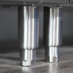 WeatherStrong Bimini 7 1/2 Ft Outdoor Kitchen Island w/ DCS Natural Gas Grill & Refrigerator in Shell White/Midnight Ice - Image 7