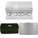 Lion L75000 2-Piece 32-Inch Propane Gas Outdoor Kitchen Package - 75625-2PC