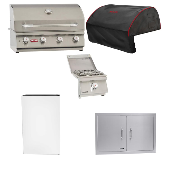 duttpack-43481 Bull Lonestar 30 Inch 5-Piece Natural Gas Grill Master Bundle - 87049 - Image 1